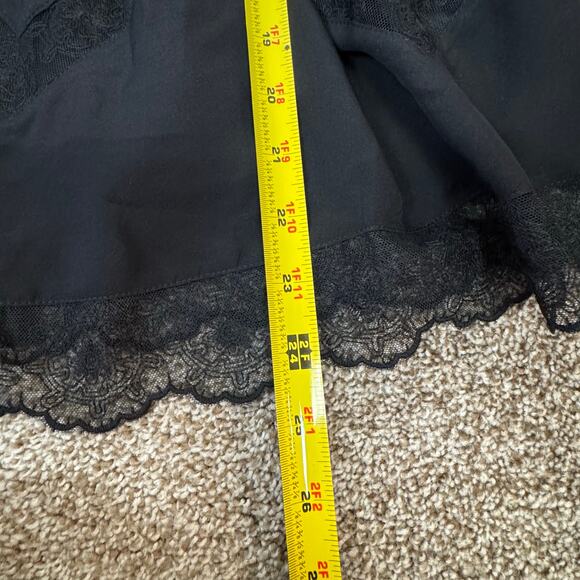 Madewell Lace Inset Mock Neck Long Sleeve Top XL Silk Cami Sheer Goth Whimsy NWT - Picture 11 of 14